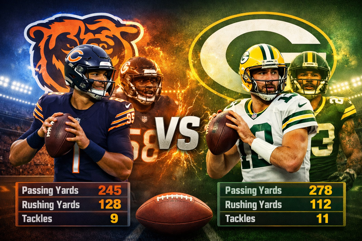Chicago Bears vs Packers Player Stats Breakdown