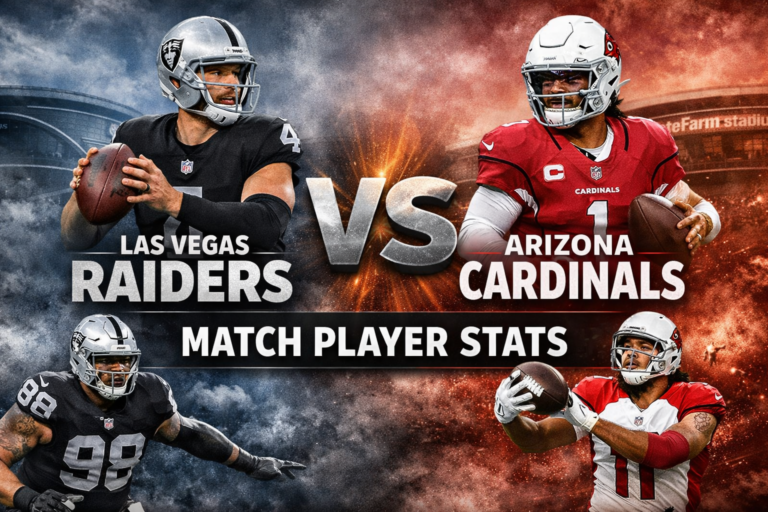 Las Vegas Raiders vs Arizona Cardinals Match Player Stats