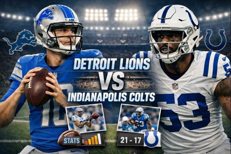 Detroit Lions vs Colts Match Player Stats Explained