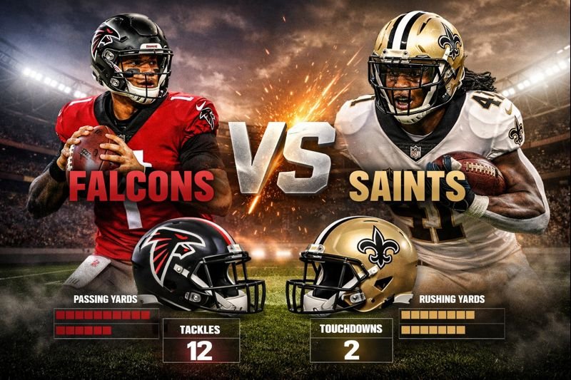 Atlanta Falcons vs Saints Match Player Stats Breakdown